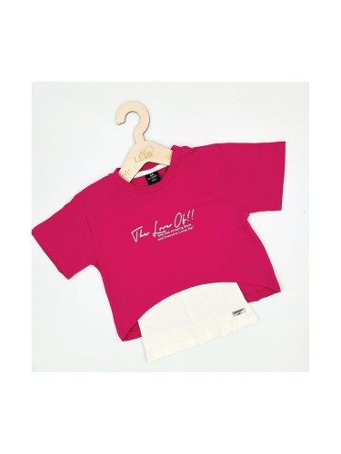 T-shirt dziewczęcy dwuczęściowy Lidmar