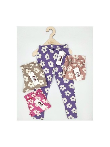 Legginsy dziewczęce KWIATKI PIK