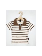 T-shirt dziewczęcy polo prążek Lidmar