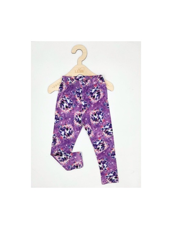 Legginsy dziewczęce Jednorożce fiolet Dresmoda