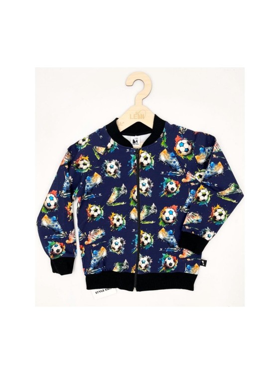 Bluza chłopięca na zamek bomberka Style Kids piłki