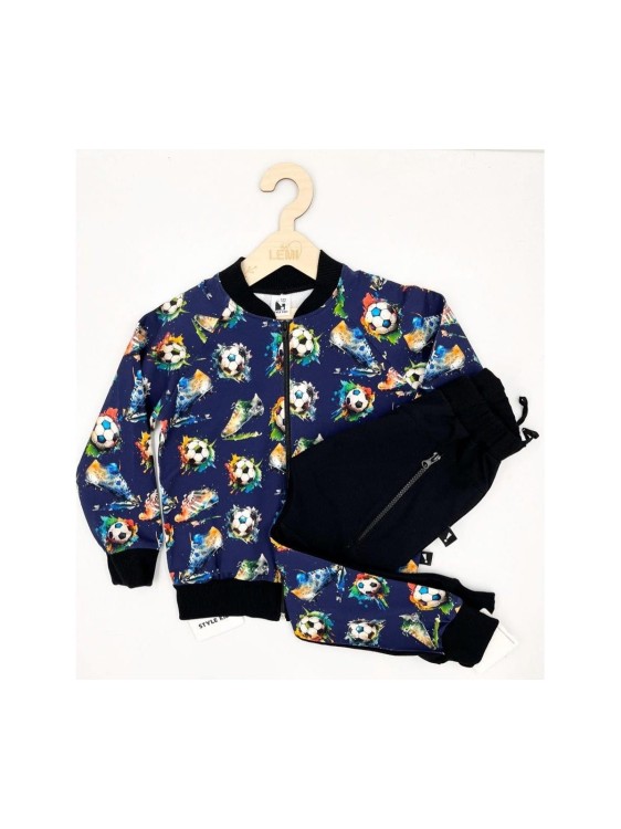 Bluza chłopięca na zamek bomberka Style Kids piłki