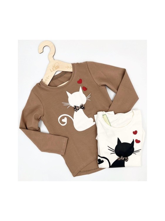 Bluzka dziewczęca długi rękaw KOT II AIPI