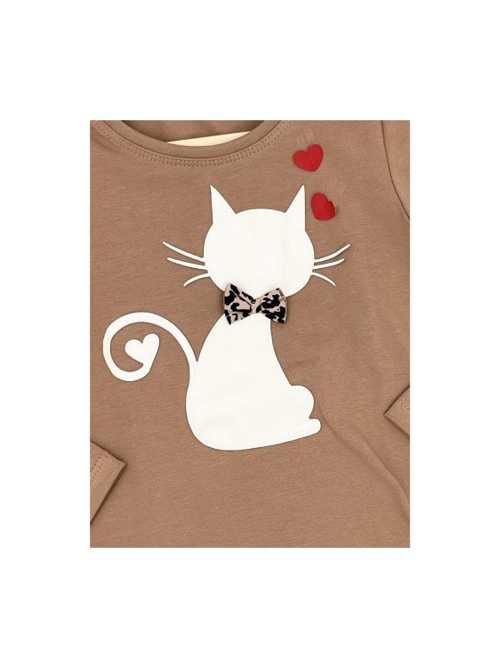 Bluzka dziewczęca długi rękaw KOT II AIPI
