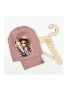 Komplet dziewczęcy czapka plus komin na POLARZE KOŃ 3-7 lat PanPan