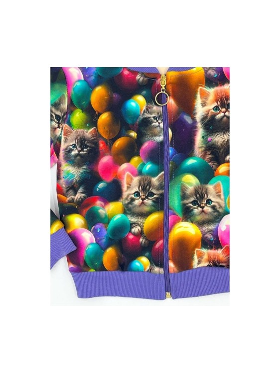 Bluza dziewczęca na zamek bomberka KOTKI