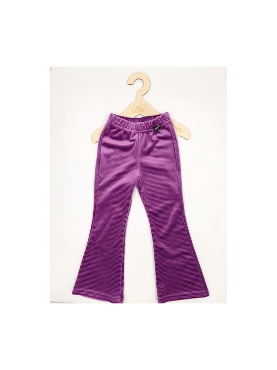 Dzwony dziewczęce welur prążek Lambda