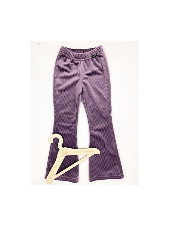 Dzwony dziewczęce welur prążek Lambda