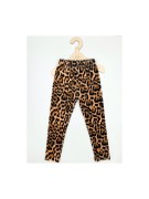 Legginsy dziewczęce welur panterka Lambda