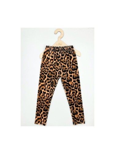 Legginsy dziewczęce welur panterka Lambda