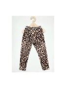 Legginsy dziewczęce welur panterka Lambda