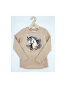 Bluzka dziewczęca długi rękaw KOŃ Aipi