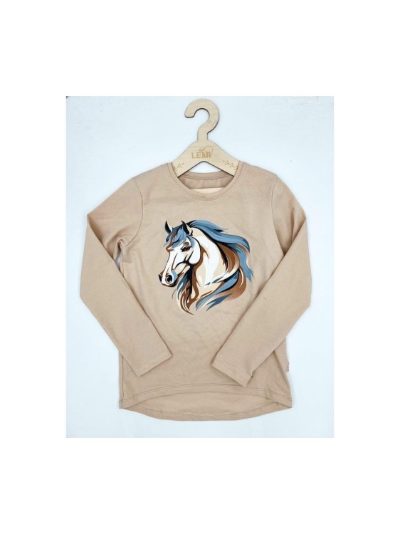 Bluzka dziewczęca długi rękaw KOŃ Aipi