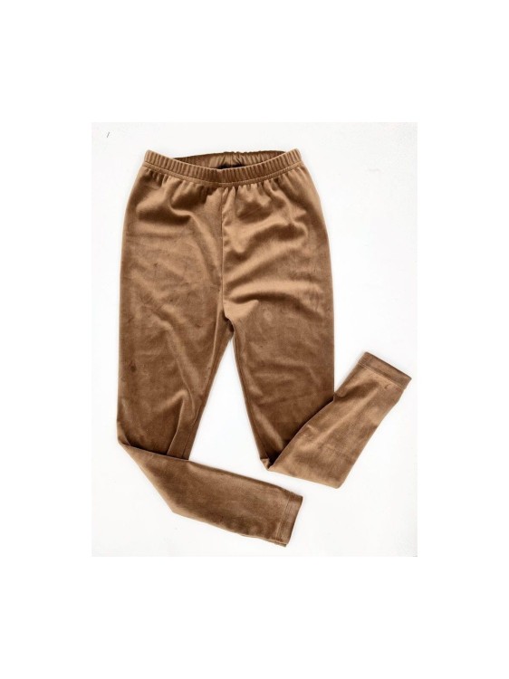 Legginsy dziewczęce bawełna welur Milbo