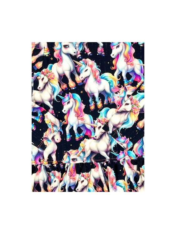 Bluzka dziewczęca z falbanką Jednorożce 2 AIPI