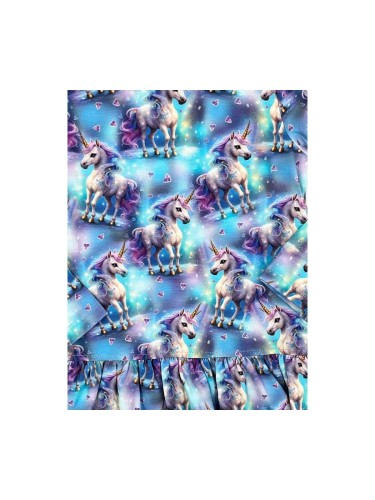 Bluzka dziewczęca z falbanką Jednorożce III Aipi