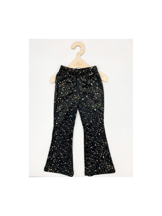 Dzwony dziewczęce welur w złote plamki Lambda