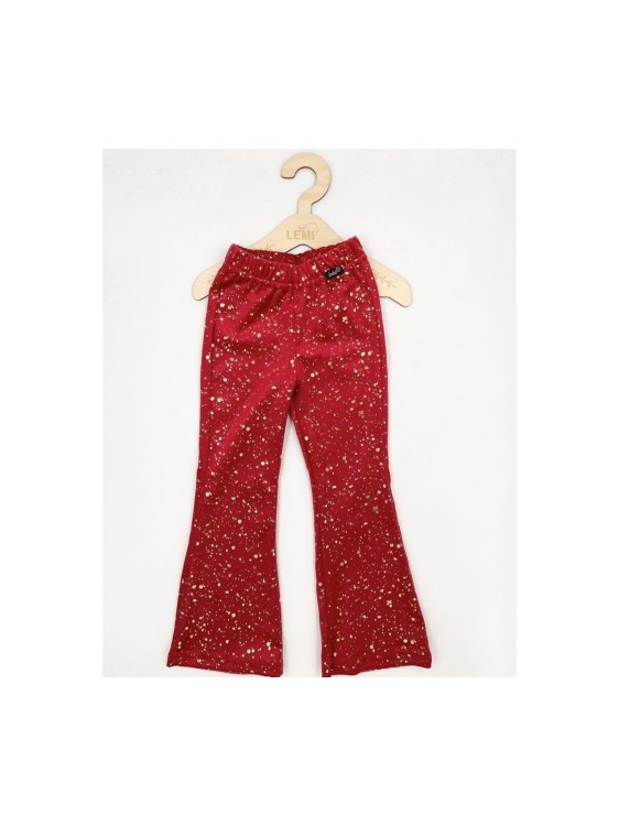 Dzwony dziewczęce welur w złote plamki Lambda