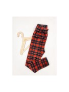 Legginsy dziewczęce welur kratka Milbo