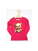 Bluzka dziewczęca bawełna długi rękaw MIŚ Milbo