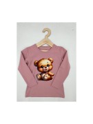 Bluzka dziewczęca bawełna długi rękaw MIŚ Milbo