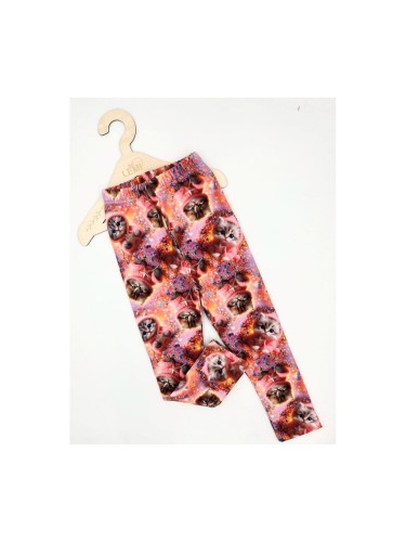 Legginsy dziewczęce ocieplane meszkiem bawełna KOTEK Dresmoda