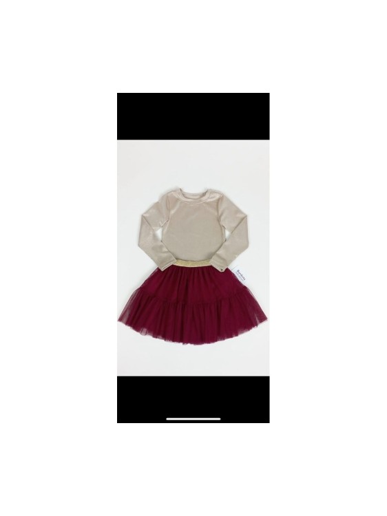 Spódnica dziewczęca tiulowa Bambola bordo