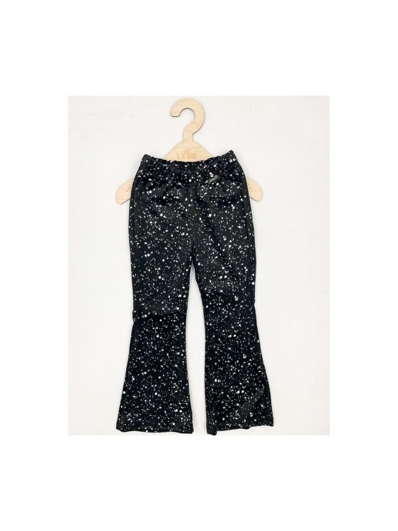 Dzwony dziewczęce welur polskie w srebrne plamki Lambda