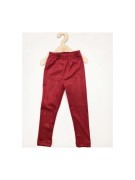 Legginsy dziewczęce welur błyszczący czerwone Dresmoda