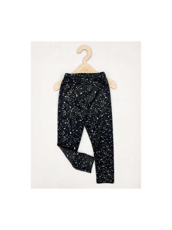 Legginsy dziewczęce welur srebrne drobinki Dresmoda