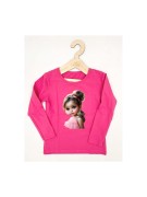 Bluzka dziewczęca bawełna długi rękaw KOTEK Milbo