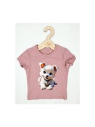 T-shirt dziewczęcy bawełna polski PIESEK Milbo
