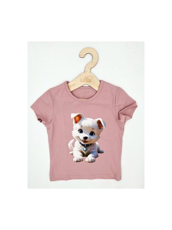 T-shirt dziewczęcy bawełna polski PIESEK Milbo