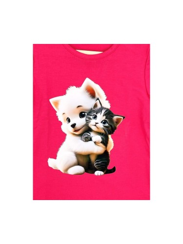 T-shirt dziewczęcy bawełna polski pies i kot Milbo