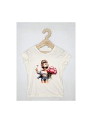 T-shirt dziewczęcy bawełna polski DZIEWCZYNKA Milbo