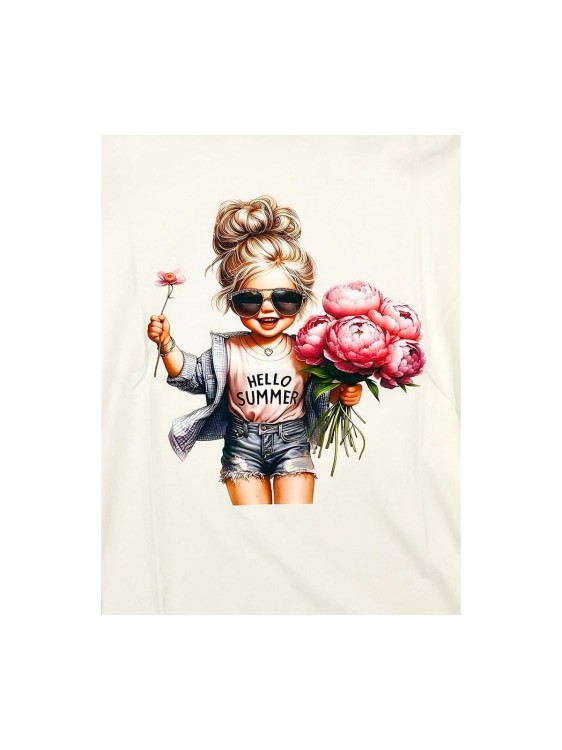 T-shirt dziewczęcy bawełna polski DZIEWCZYNKA Milbo