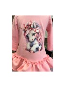 Sukienka dziewczęca bawełna tiul kulki Mała Lady Jednorożec