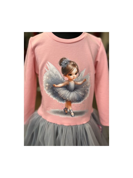 Sukienka dziewczęca tiul kulki BALETNICA Mała Lady