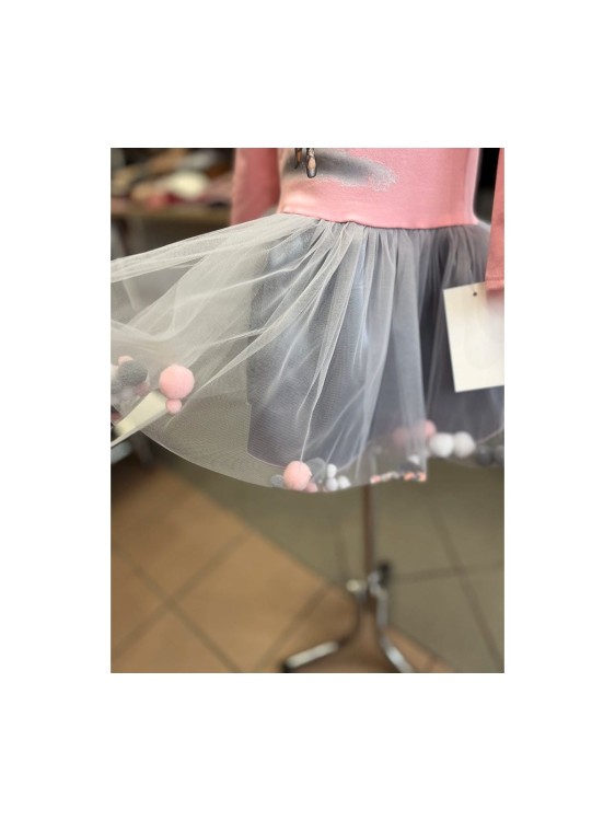 Sukienka dziewczęca tiul kulki BALETNICA Mała Lady