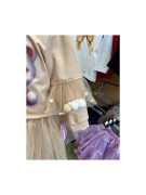 Komplet dziewczęcy bluza i spódniczka tiul kulki Mała Lady