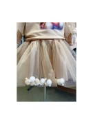 Komplet dziewczęcy bluza i spódniczka tiul kulki Mała Lady