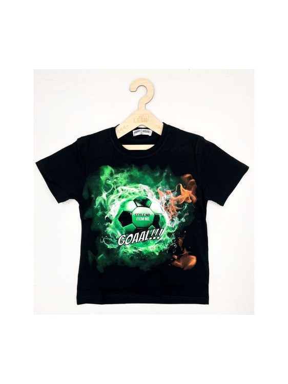 T-shirt chłopięcy bawełna PIŁKA ŚWIECI W CIEMNOŚCI Happy House