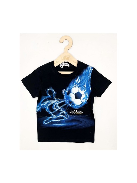 T-shirt chłopięcy bawełna PIŁKA 2 Happy House ŚWIECI W CIEMNOŚCI