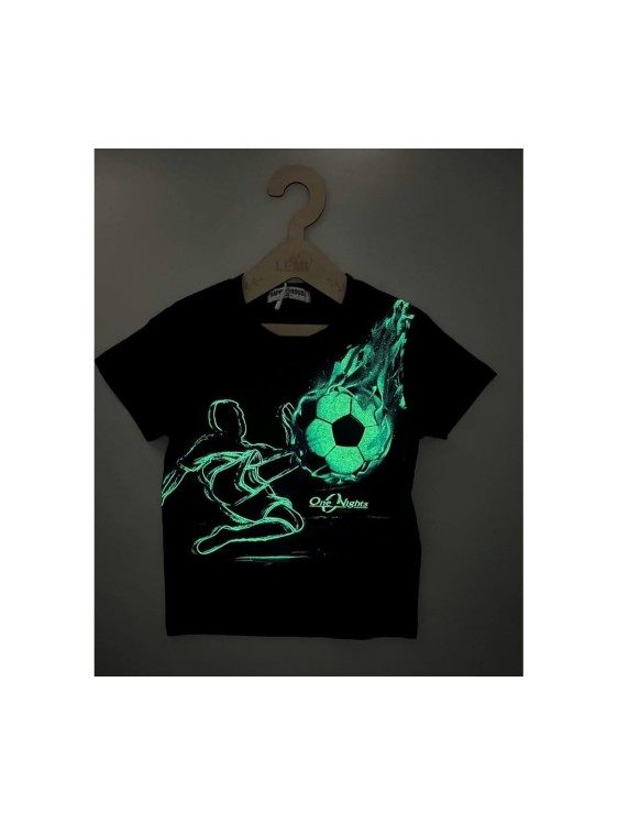 T-shirt chłopięcy bawełna PIŁKA 2 Happy House ŚWIECI W CIEMNOŚCI