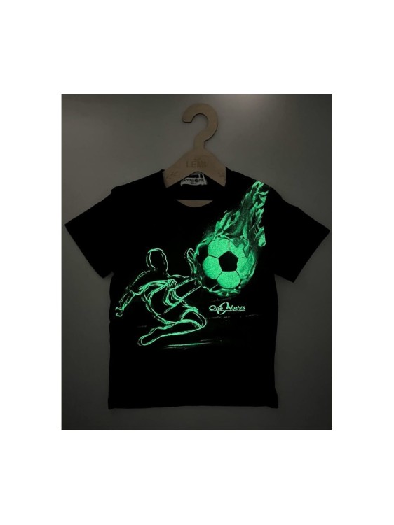 T-shirt chłopięcy bawełna PIŁKA 2 Happy House ŚWIECI W CIEMNOŚCI