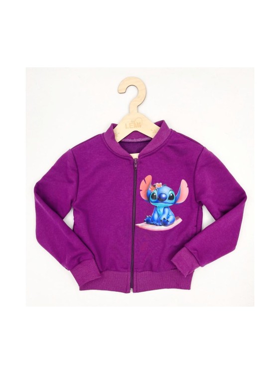 Bluza dziewczęca bomberka polska bawełna Stich na zamek