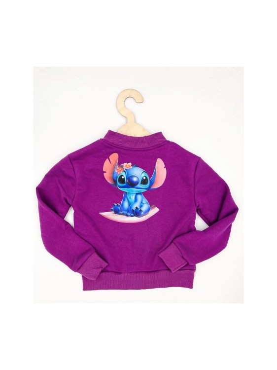 Bluza dziewczęca bomberka polska bawełna Stich na zamek