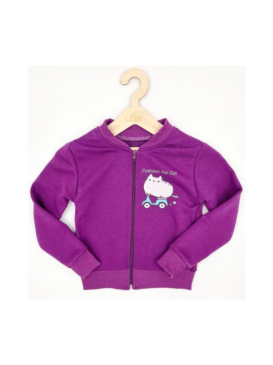 Bluza dziewczęca bomberka bawełna polska Pusheen na zamek