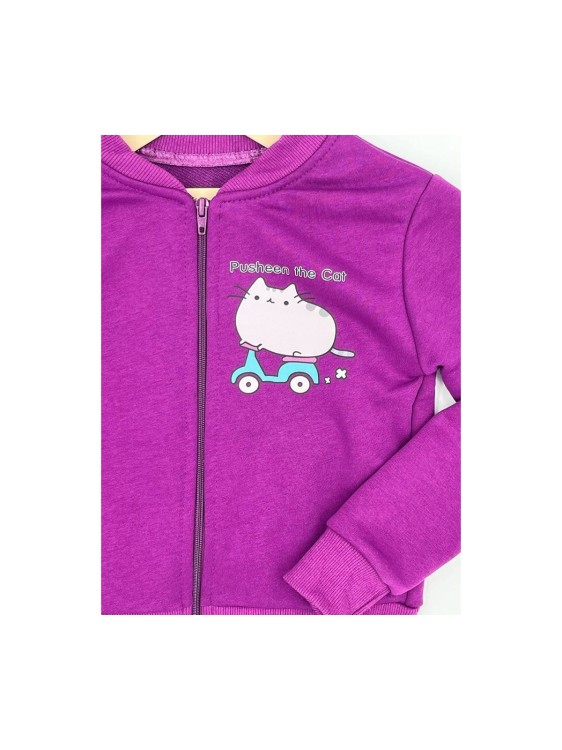 Bluza dziewczęca bomberka bawełna polska Pusheen na zamek