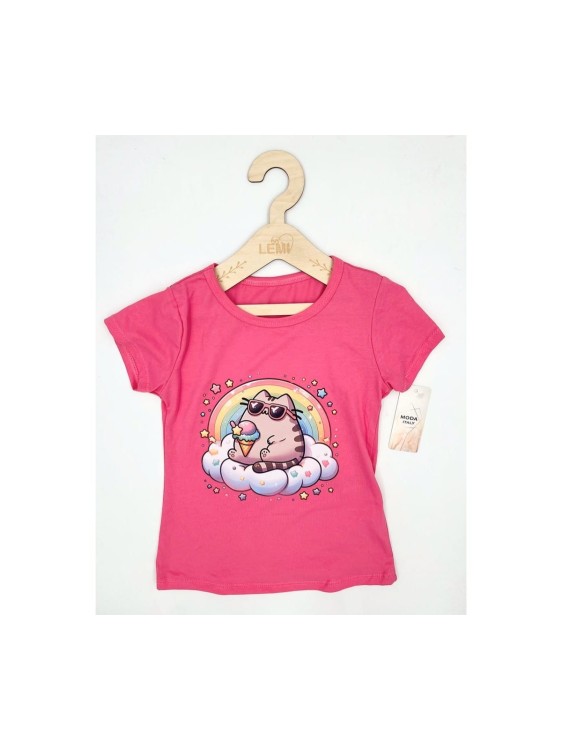 T-shirt dziewczęcy bawełniany PUSHEEN